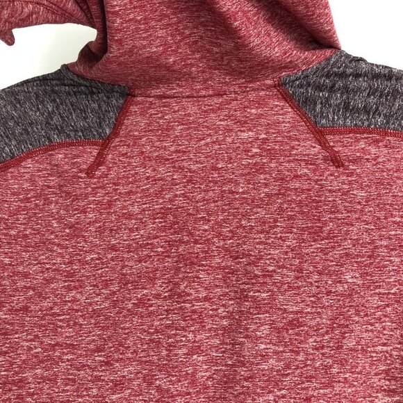 Lululemon Burgundy & grey Heathered 1/3 Zip Lightweight Hoodie size Medium - Picture 12 of 14